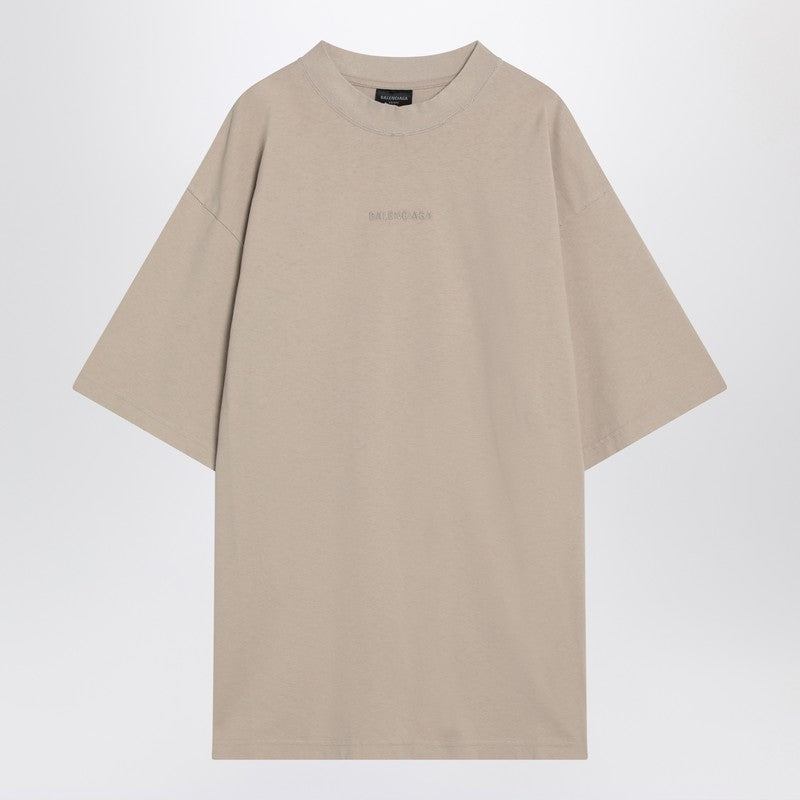 Beige New Balenciaga Back Medium Fit T-shirt 764235TSVO9/R_BALEN-9661_323