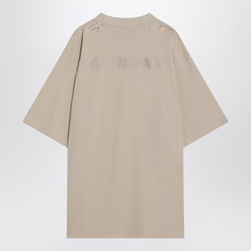 Beige New Balenciaga Back Medium Fit T-shirt 764235TSVO9/R_BALEN-9661_323