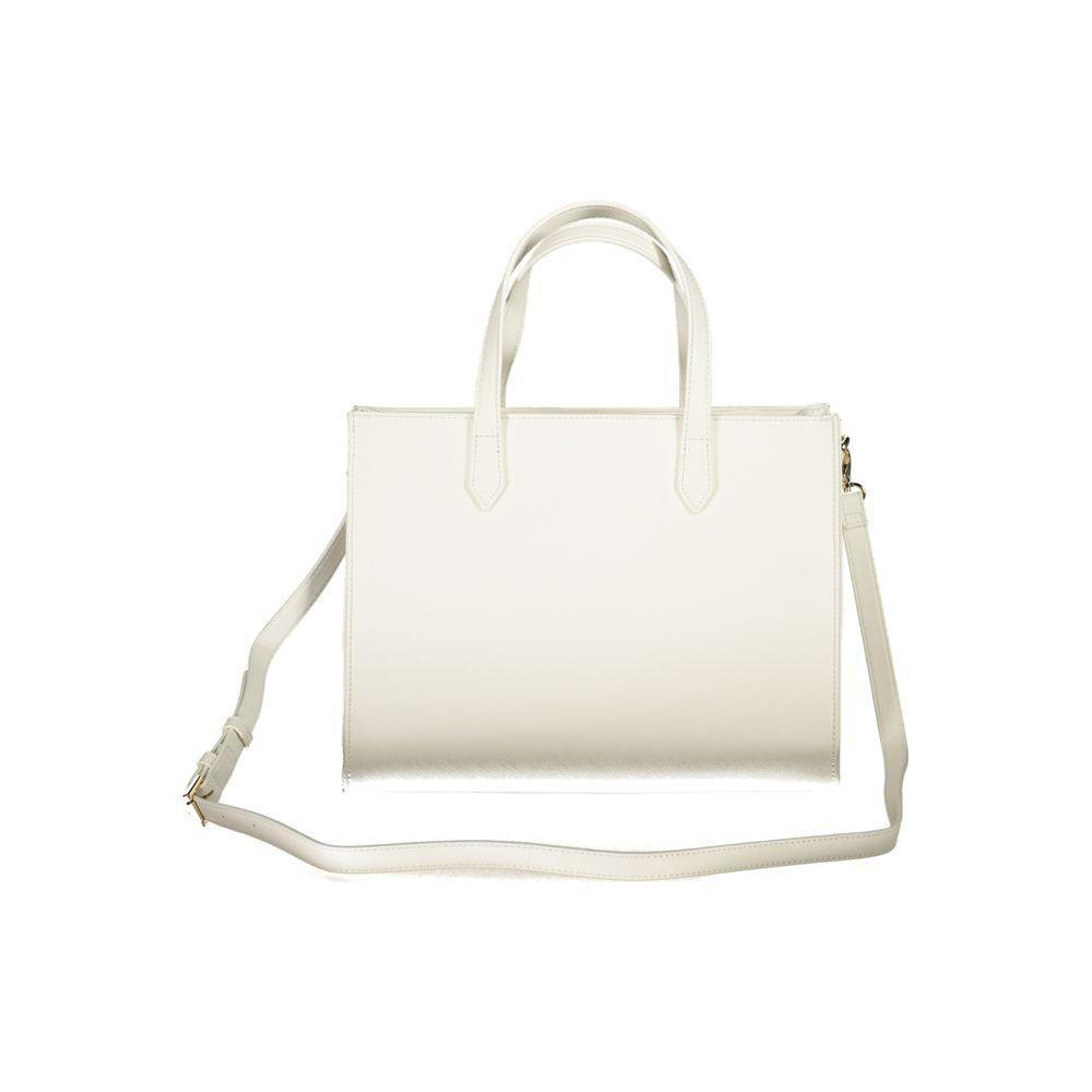 Front view with bag zipped and handles upright.