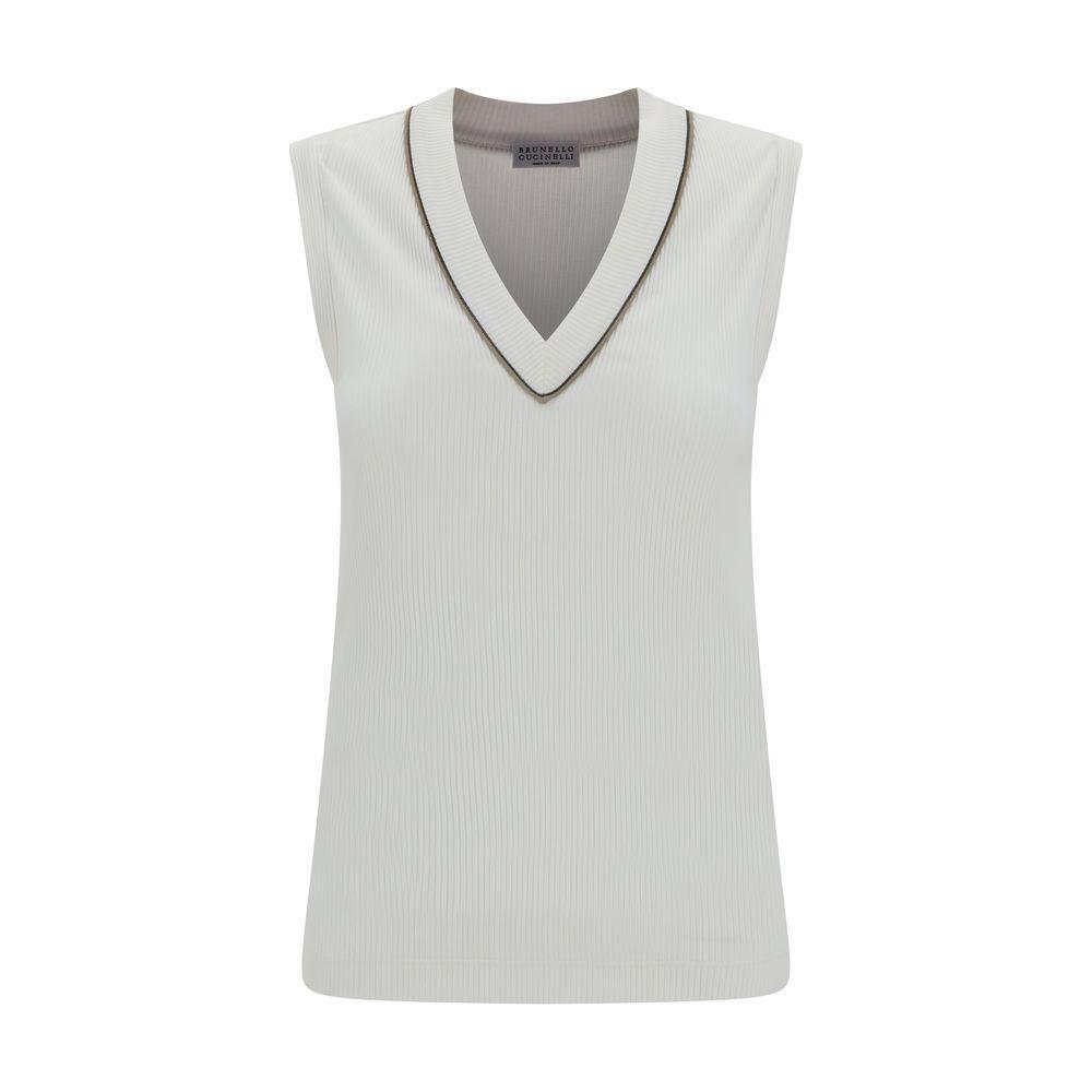 Brunello Cucinelli Ribbed Top BR-MG902FP312COW29-XXL