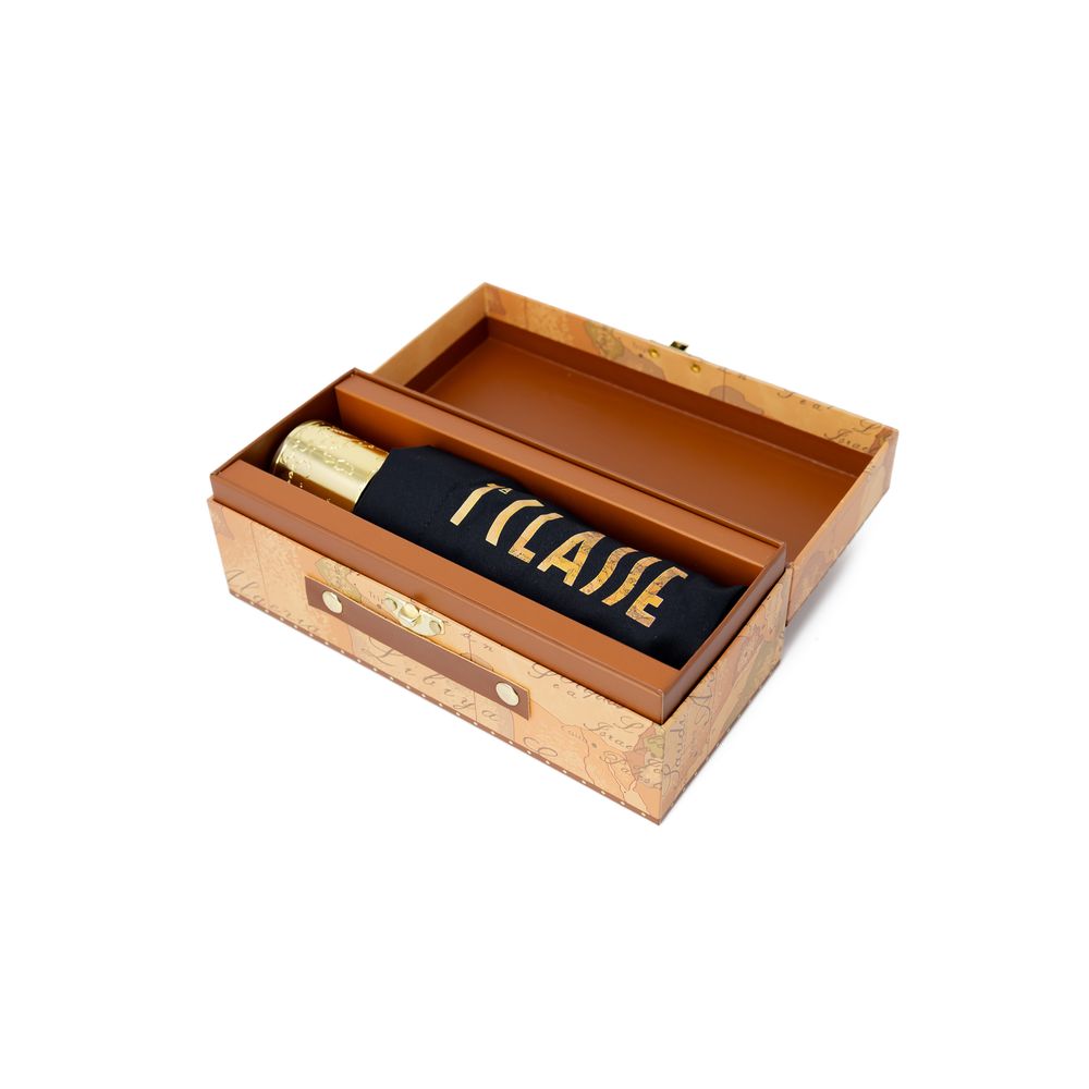 Alviero Martini Prima Classe Black Nylon Umbrella