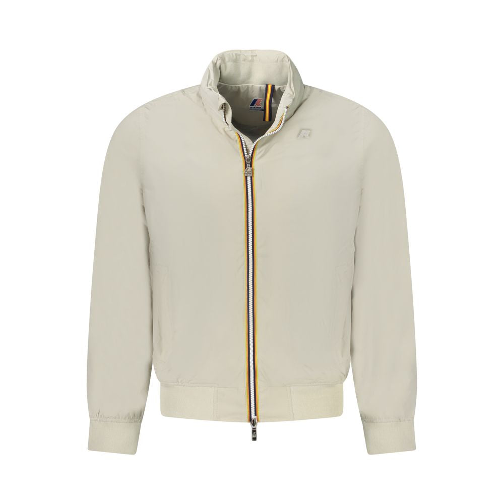 K-WAY Beige Nylon Men Jacket KW-38786-S
