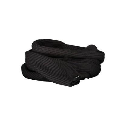 Calvin Klein Black Cotton Scarf, 30x160 cm with logo, elegant and stylish accessory for any outfit.