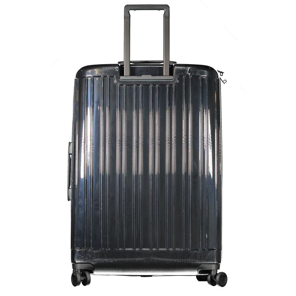 Front view with bag zipped and handles upright.