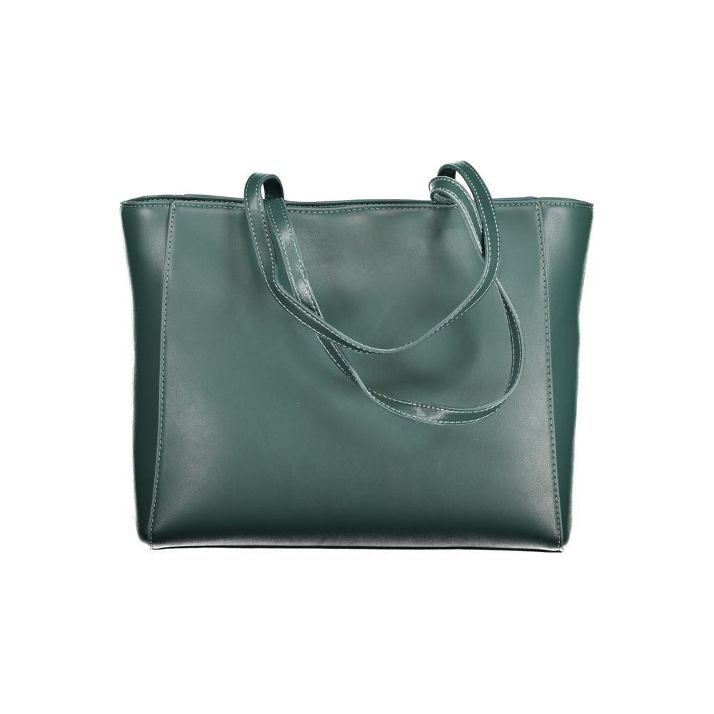 Front view with bag zipped and handles upright.