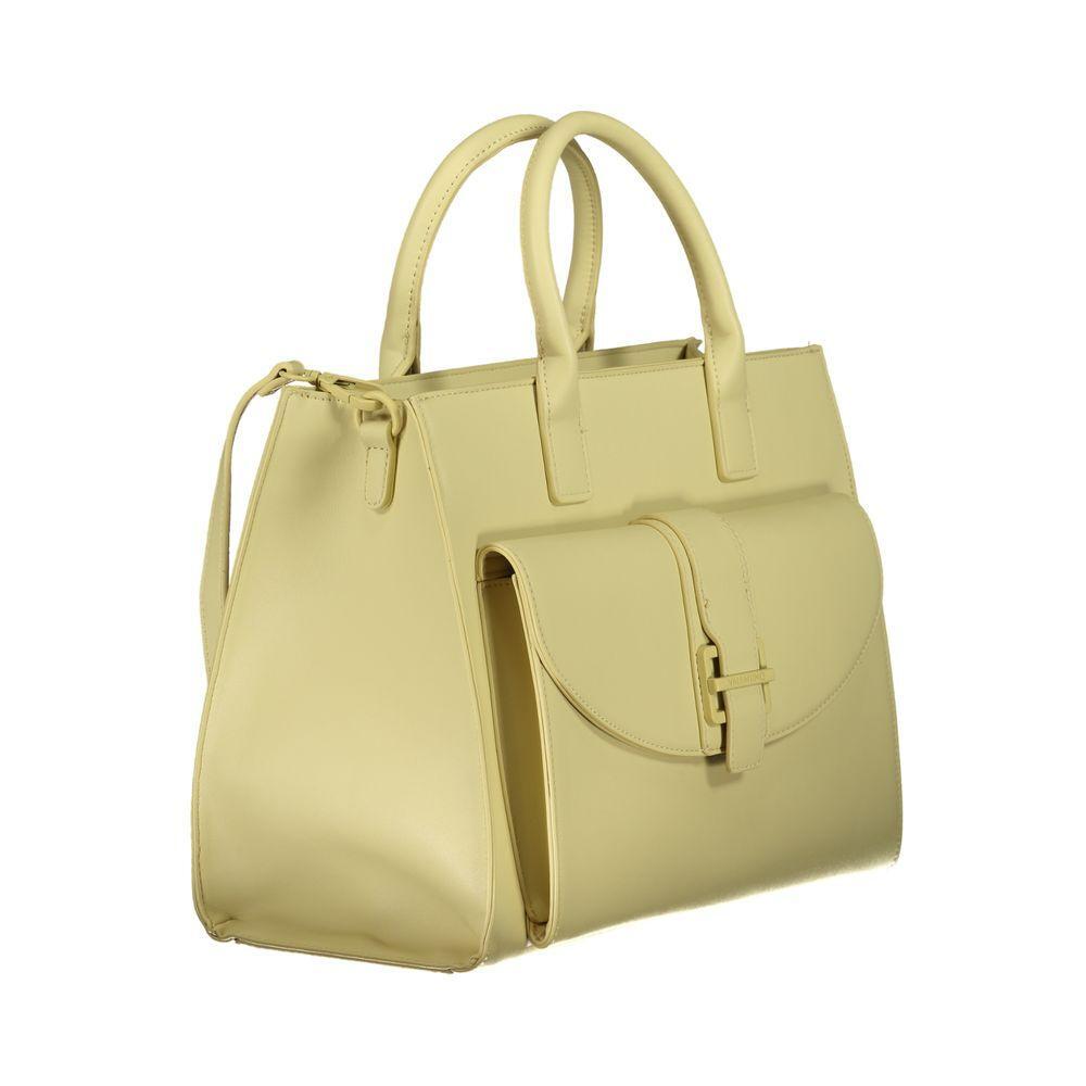 Front view with bag zipped and handles upright.