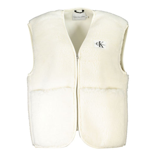 Calvin Klein White Polyester Jackets & Coat CA-25237-XS