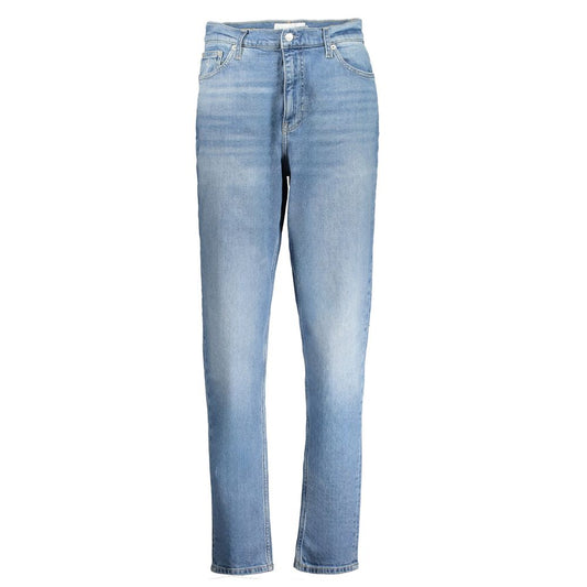 Calvin Klein Blue Cotton Mom Jeans Calvin Klein