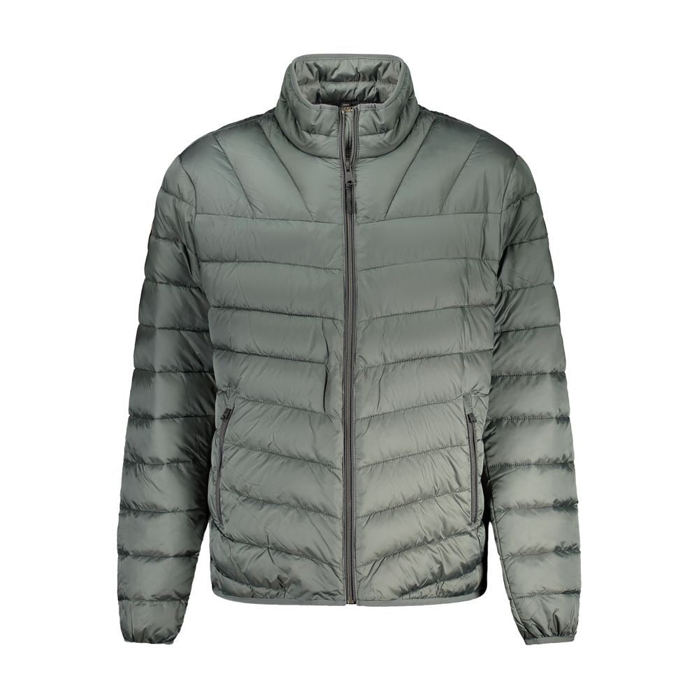 Napapijri Green Polyamide Men Jacket - Durable and stylish long sleeve with ample pockets and high-quality fabric.