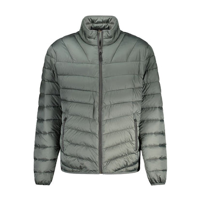 Napapijri Green Polyamide Men Jacket - Durable and stylish long sleeve with ample pockets and high-quality fabric.