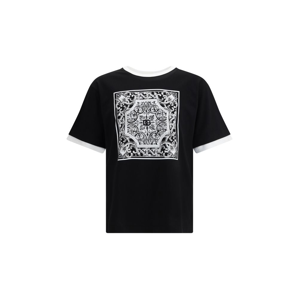 Dolce & Gabbana Black Cotton T-Shirt