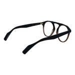 Yohji Yamamoto Black Men Glasses Frame in full-rim aviator style with black plastic frame and demo lenses.