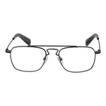 Yohji Yamamoto Gray Men Glasses Frame in gunmetal full-rim rectangle style with a frame width of 135mm, lenses width 51mm, and bridge width 18mm.