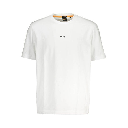 Hugo Boss White Cotton T-Shirt BO-37887-M