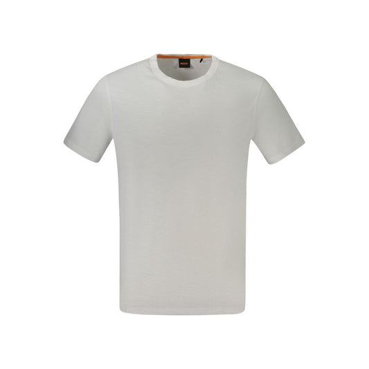 Hugo Boss White Cotton T-Shirt BO-33135-M