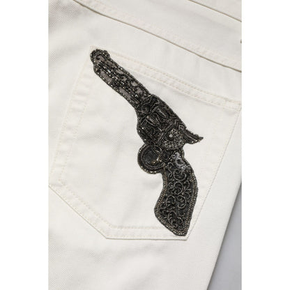 Dolce & Gabbana White Cotton Skinny Men Denim Jeans