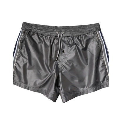 Dolce & Gabbana Gray Polyester Mid Waist Casual Bermuda Shorts
