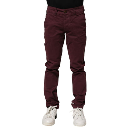 CYCLE Maroon Cotton Stretch Skinny Fit Men Denim Jeans CYCLE