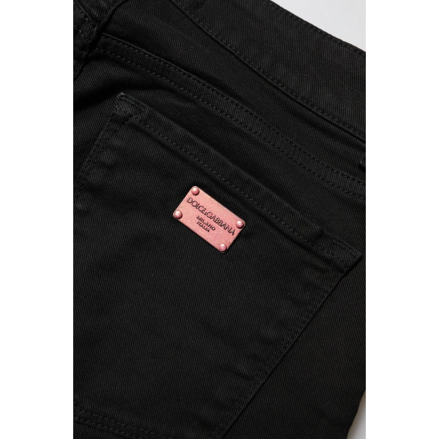 Dolce & Gabbana Black Skinny Cotton Mid Waisted Denim Jeans