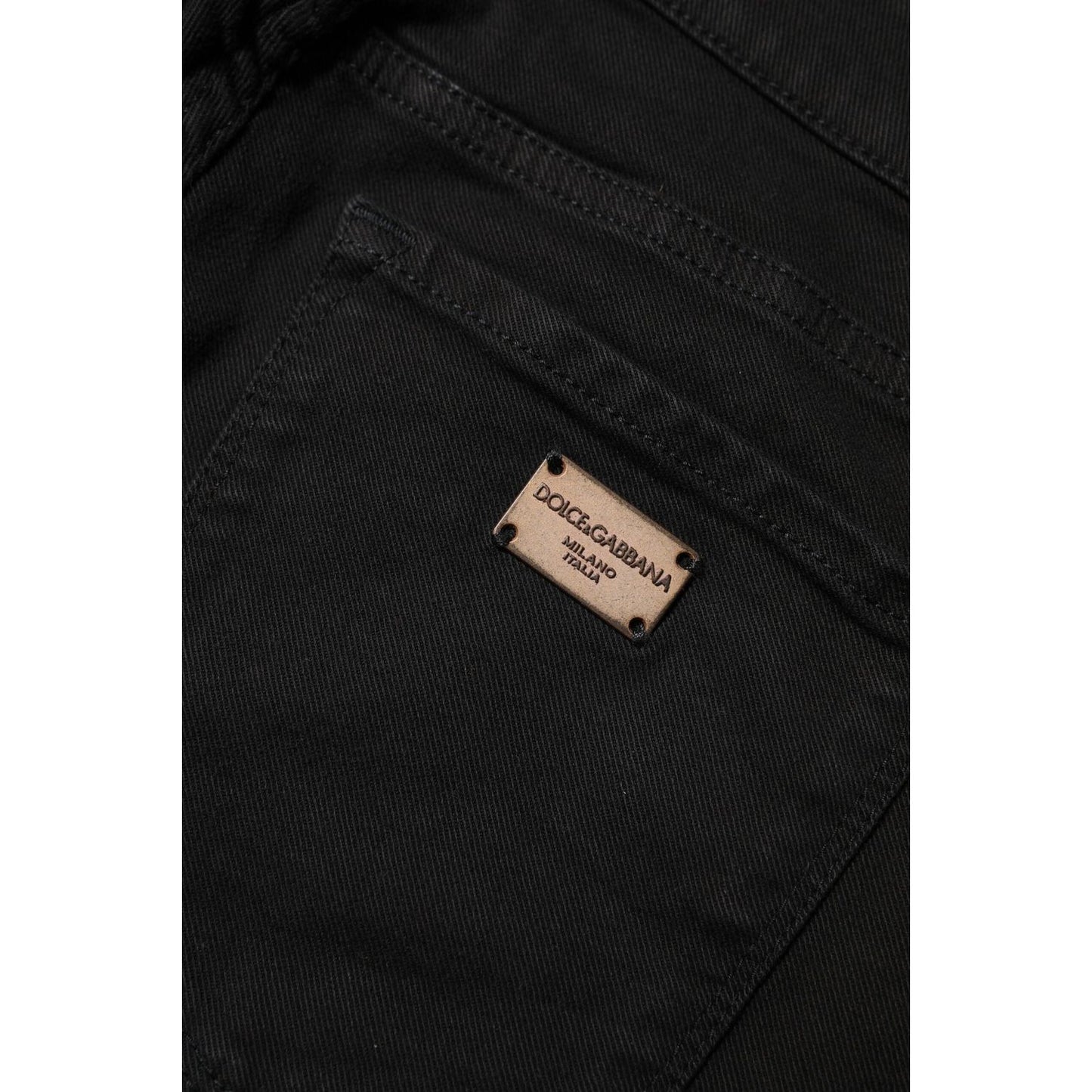 Dolce & Gabbana Black Cotton Skinny Mid Waist Denim Jeans