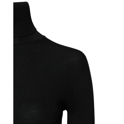 Dolce & Gabbana Black Cashmere Turtleneck Knitted Blouse Top