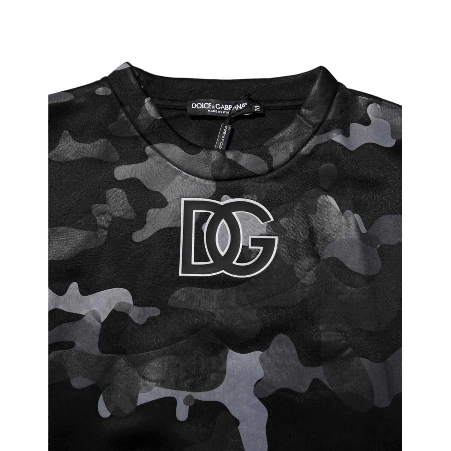 Dolce & Gabbana Black Camouflage Pullover Sweatshirt Sweater