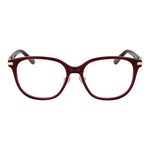 Guess Burgundy Women Glasses Frame, full-rim acetate, round style with demo lenses, Burgundy color, includes branded case.