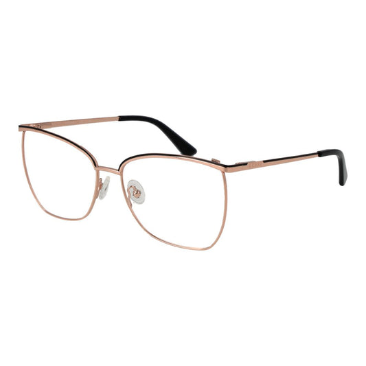 Alt Tag: Guess Rose Gold Women Glasses Frame, metal full-rim cat eye with demo plastic lenses, includes branded case