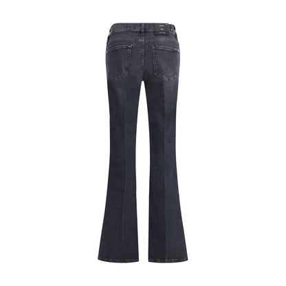 7FOR Black Cotton Bootcut Jeans 7FOR