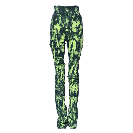 Dolce & Gabbana Green Color Splash High Waist Denim Jeans