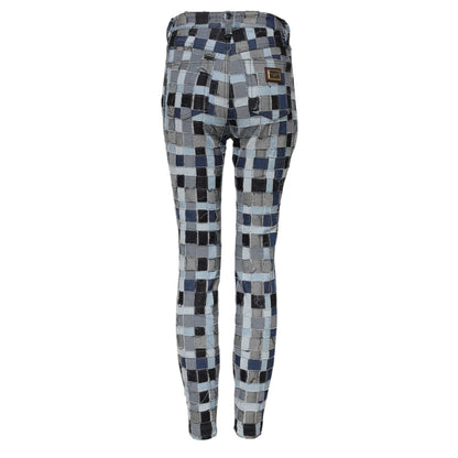 Dolce & Gabbana Multicolor Patchwork Skinny Denim Jeans
