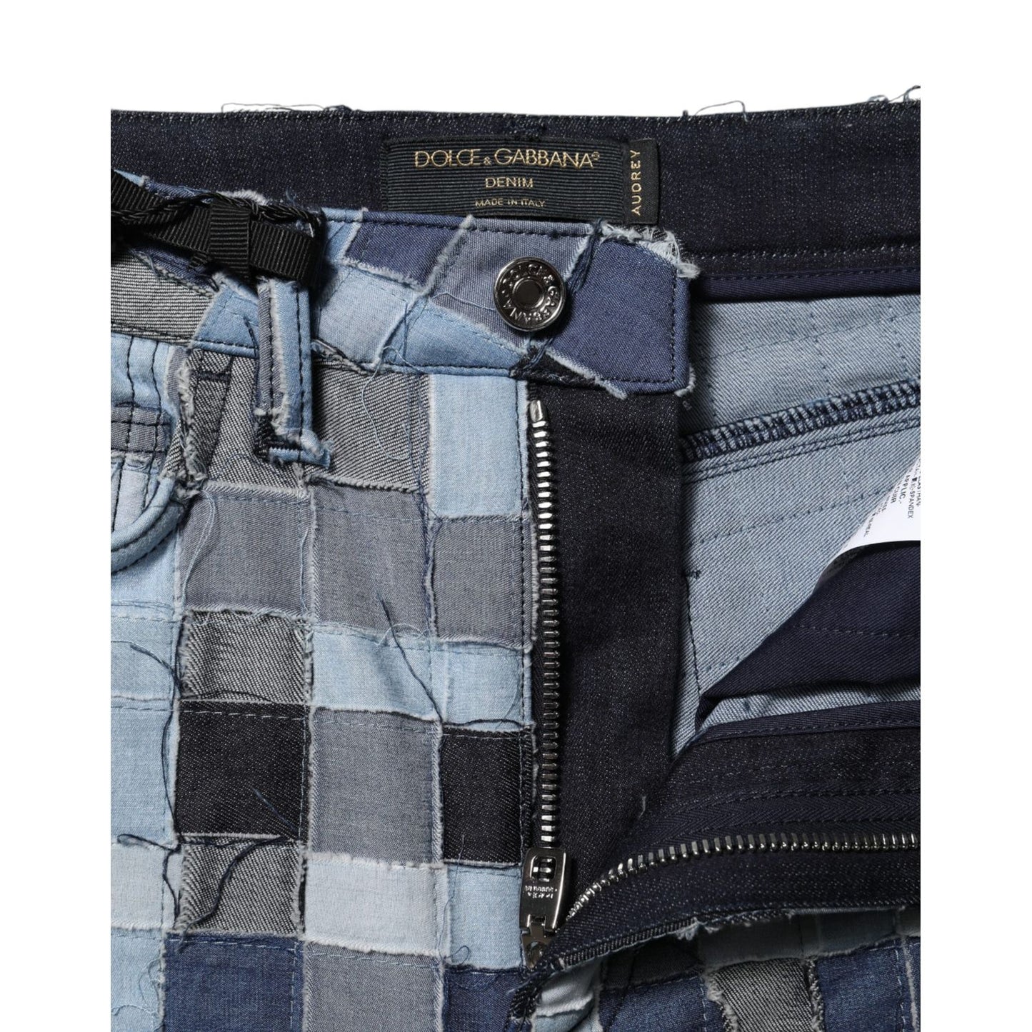 Dolce & Gabbana Multicolor Patchwork Skinny Denim Jeans