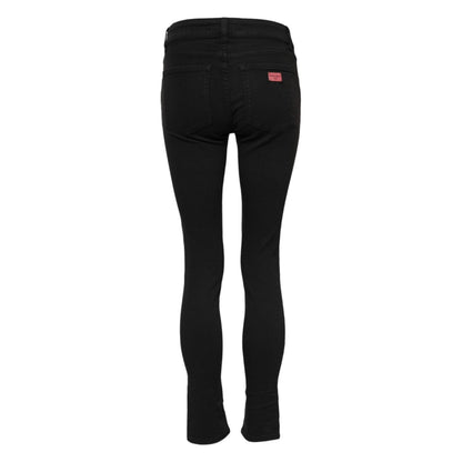 Dolce & Gabbana Black Cotton Skinny Mid Waist Denim Jeans