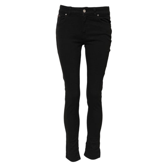 Dolce & Gabbana Black Cotton Skinny Mid Waist Denim Jeans