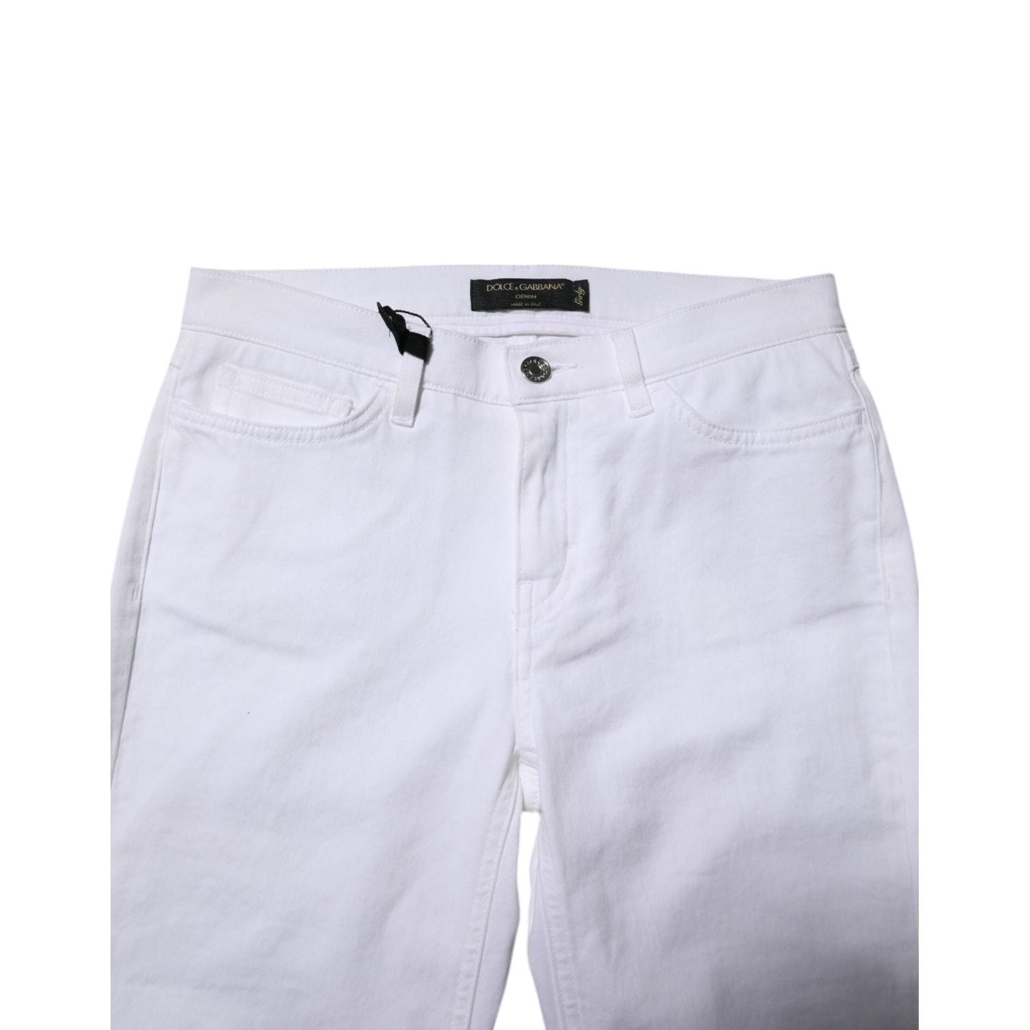 Dolce & Gabbana White GRACE Mid Waisted Skinny Denim Jeans
