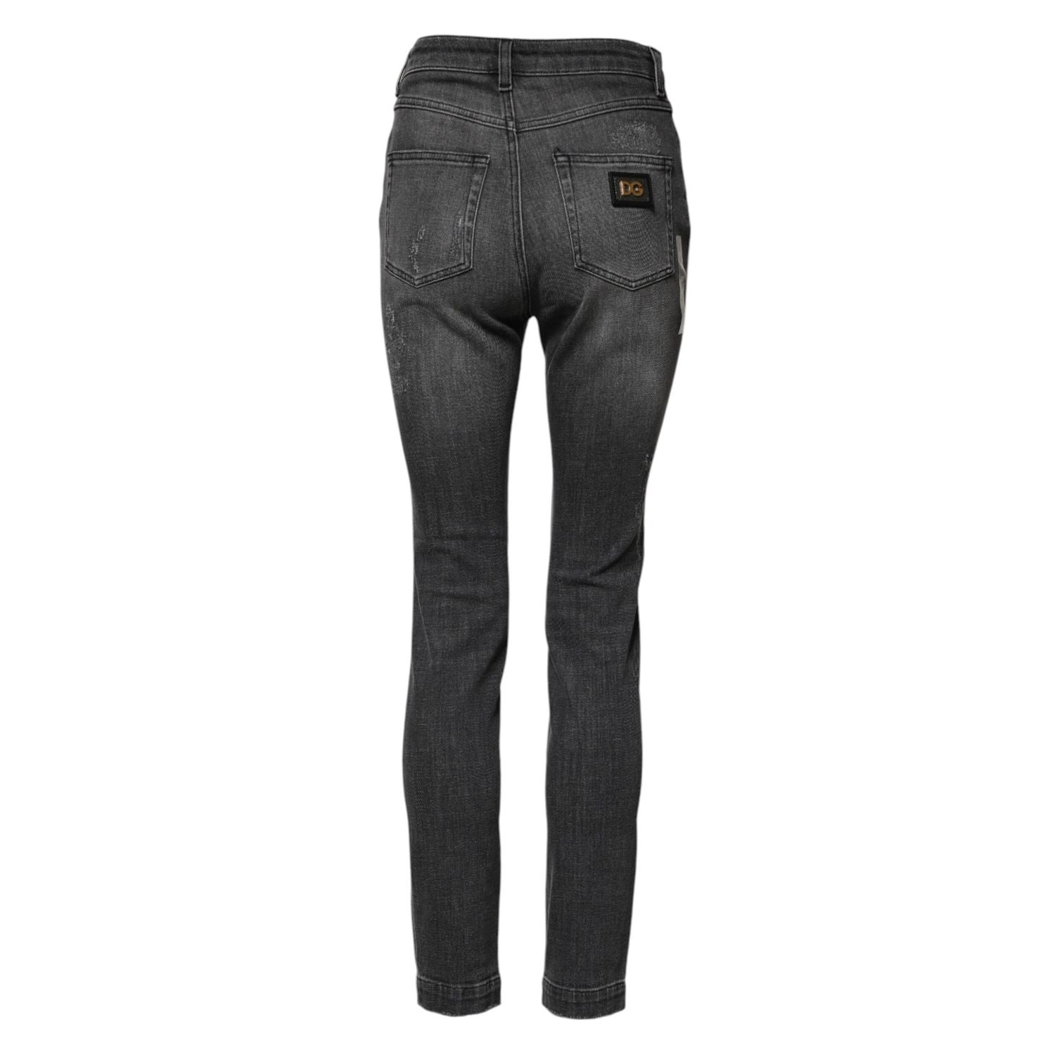 Dolce & Gabbana Dark Gray AUDREY Cotton Skinny Denim Jeans