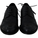 Dolce & Gabbana Blue Leather Wingtip Oxford Dress Shoes MV2364-39