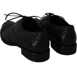 Dolce & Gabbana Blue Leather Wingtip Oxford Dress Shoes MV2364-39