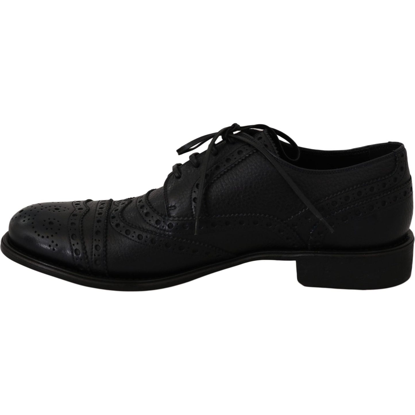 Dolce & Gabbana Blue Leather Wingtip Oxford Dress Shoes MV2364-39