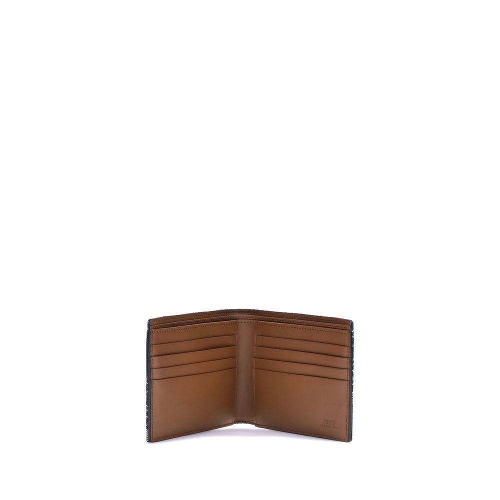 Fendi Blue Fabric Wallet