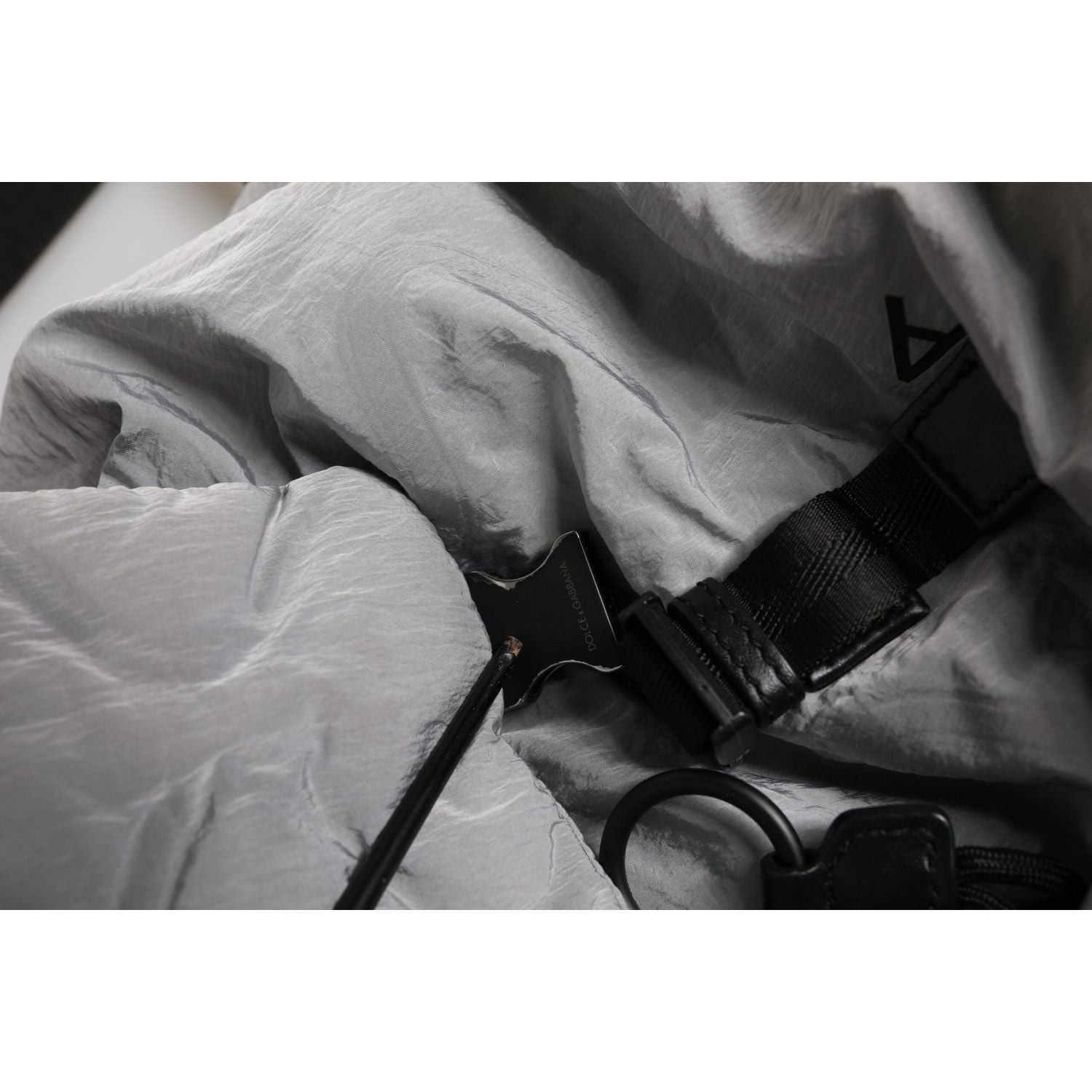 Dolce & Gabbana Gray Milano Print Drawstring Travel Backpack Bag