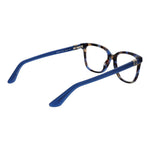 Guess Blue Women Glasses Frame, full-rim rectangle style, plastic material, blue color, size 49-15-140, with spring hinge.