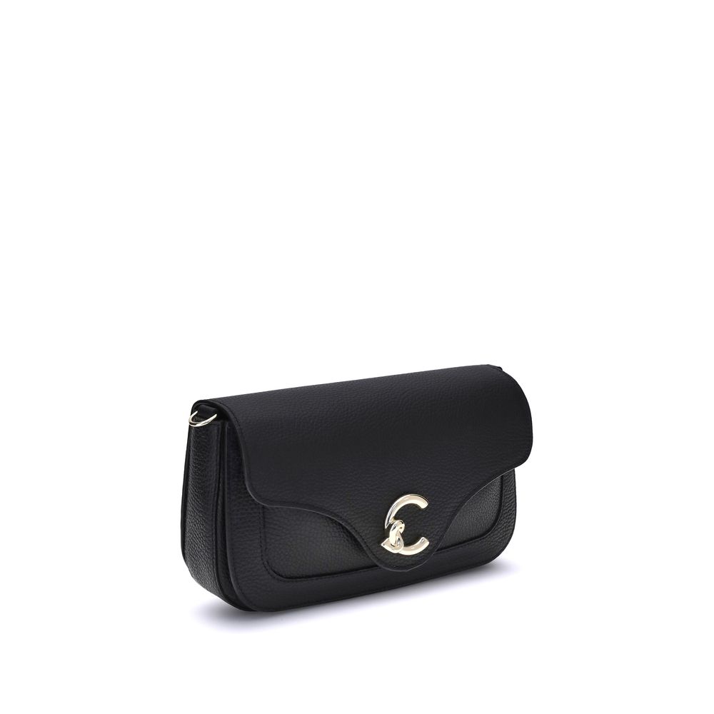 Coccinelle Black Calf Leather Bos Taurus Shoulder Bag Coccinelle
