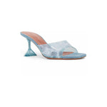 Amina Muaddi Lupita Glass Pvc Denim Mules AM-8783079407828-EU36/US6