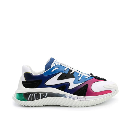 Valentino Garavani White Fabric Athletic Sneakers