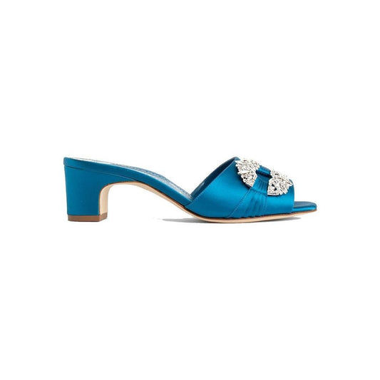 Manolo Blahnik Prinap 050 Satin Mules MA-8735517081812-EU35/US5