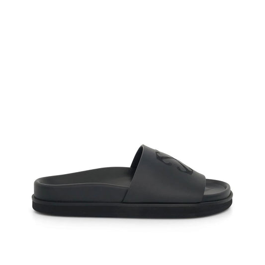 Off-White Black Rubber Slippers