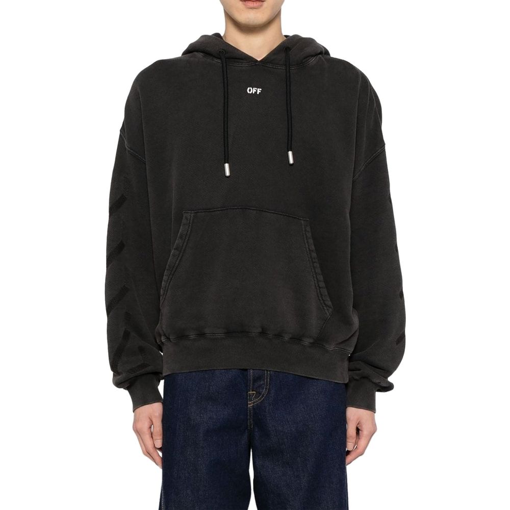 Off-White Black Cotton Sweatshirt