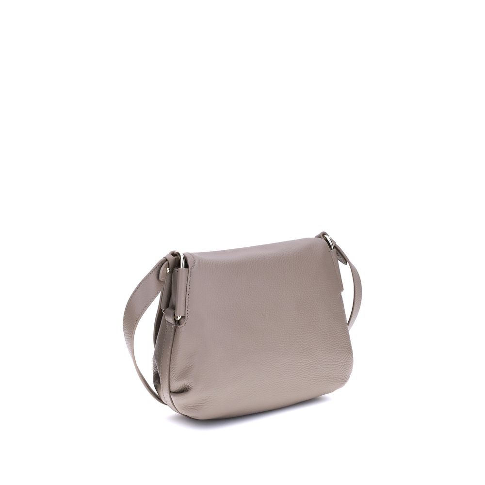 Coccinelle Beige Calf Leather Bos Taurus Shoulder Bag Coccinelle