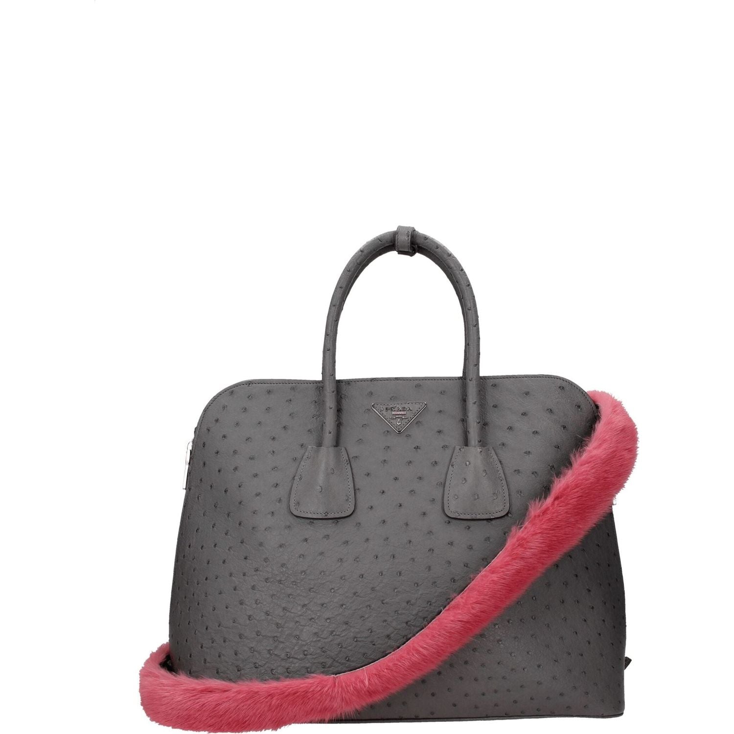 Front view with bag zipped and handles upright.